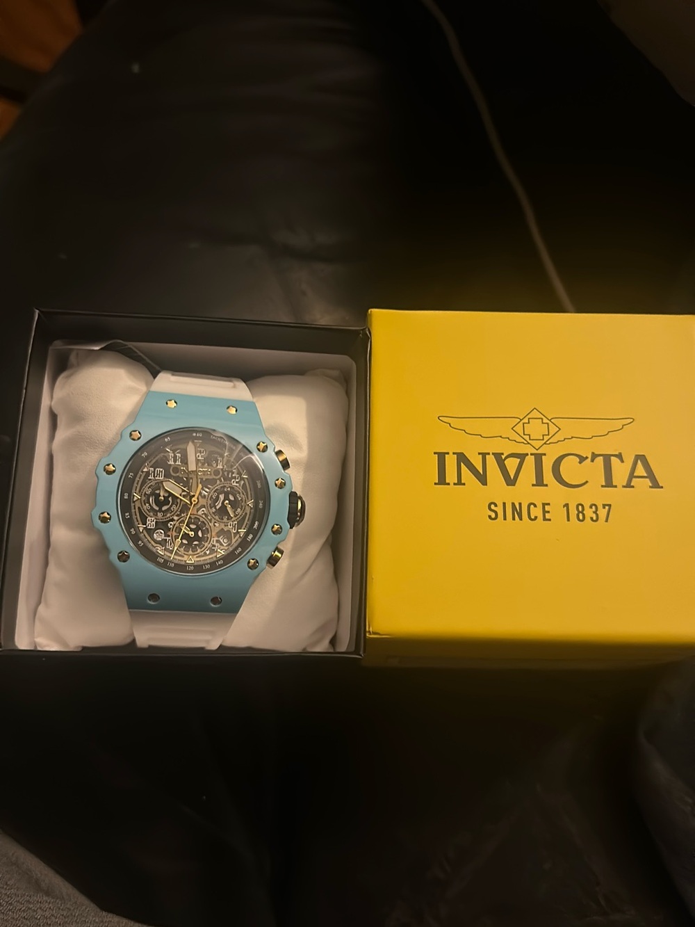 Invicta Men’s Blue and White Chronograph Watch